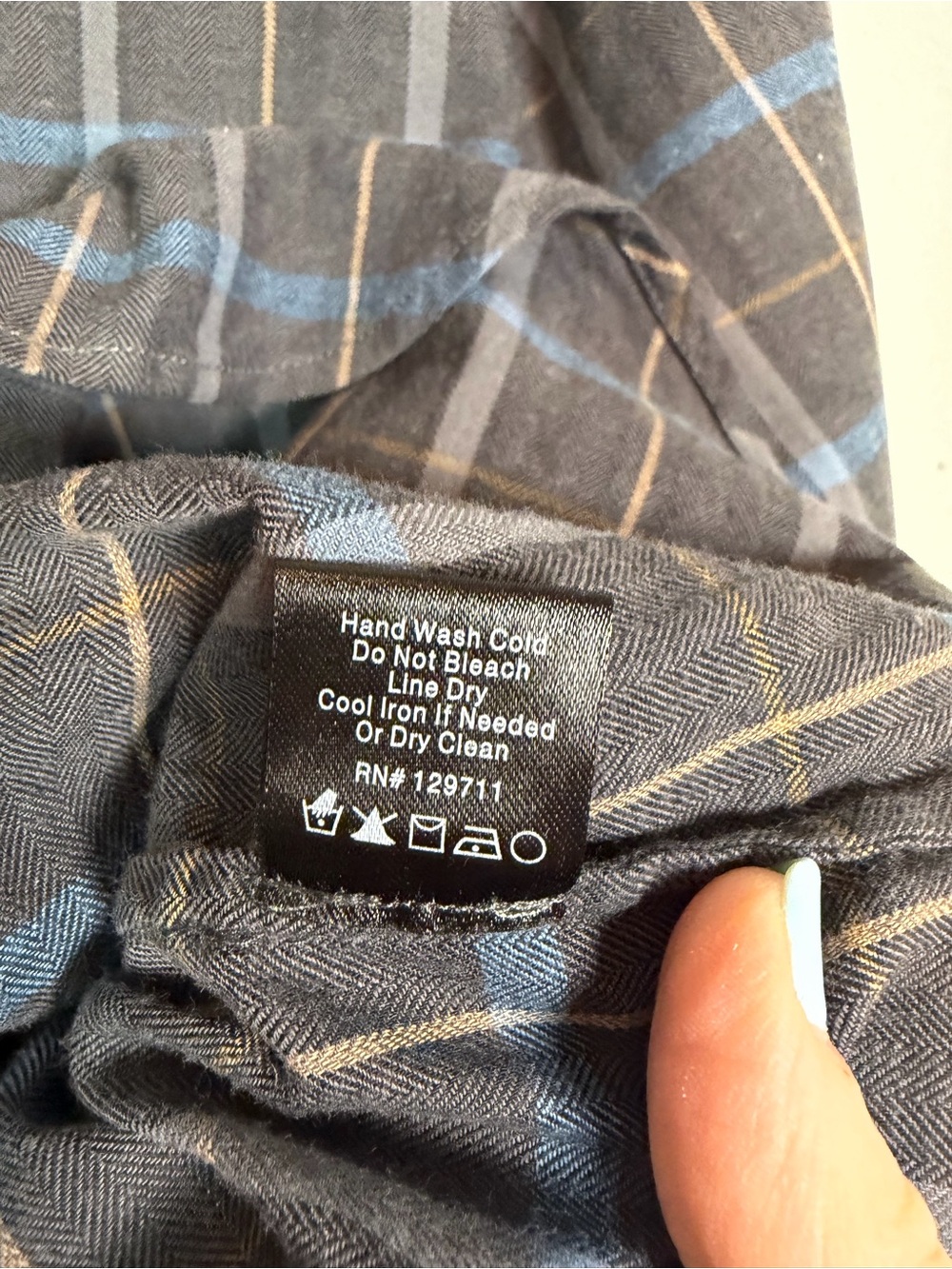 Jenni Kayne Lightweight Gray Plaid Flannel Boyfriend Button-Down Shirt, Size XL - Picture 5 of 6